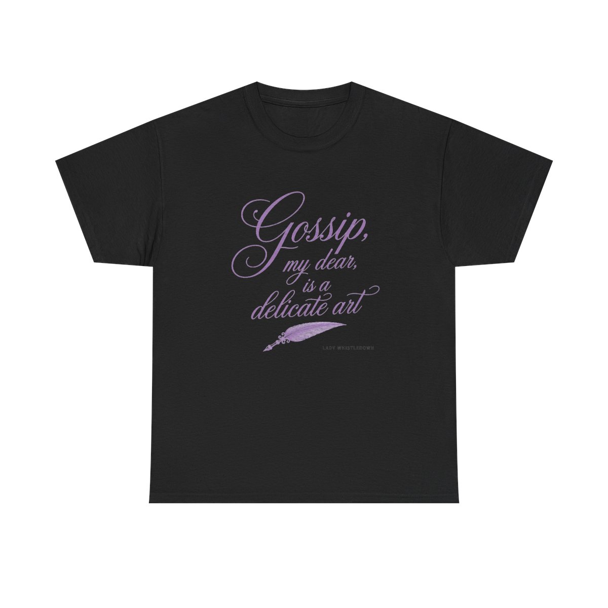 Bridgerton "Gossip, my dear, is a delicate art" Unisex Tee - alternate angle 2, merchandise