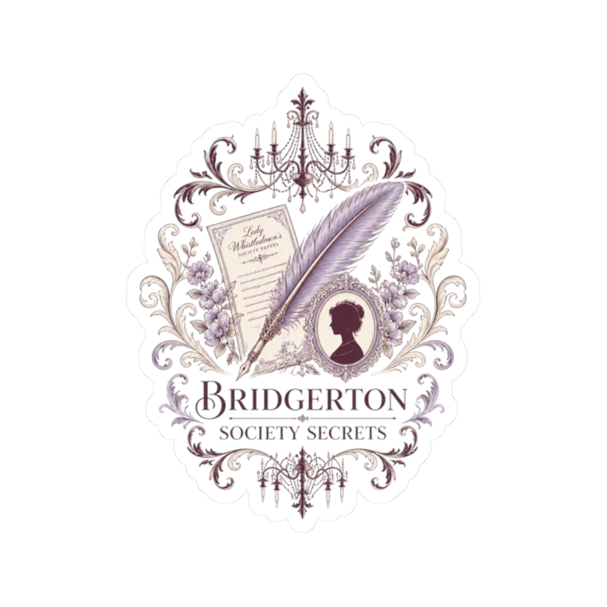 Bridgerton "Bridgerton Society Secrets" Sticker - Official Stickers merchandise